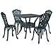 Set di Tavolo da Giardino 5 pcs Verde Alluminio pressofuso - Foto miniatura 1