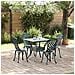 Set di Tavolo da Giardino 5 pcs Verde Alluminio pressofuso - Foto miniatura 2
