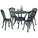 Set di Tavolo da Giardino 5 pcs Verde Alluminio pressofuso - Foto miniatura 3
