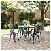 Set di Tavolo da Giardino 5 pcs Verde Alluminio pressofuso - Foto miniatura 4