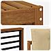 Set di divani da esterno con cuscino 4 pcs Naturale e Beige - Foto miniatura 5