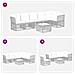 Set Divano da Giardino 7 pcs Beige polyrattan - Foto miniatura 7