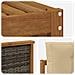 Set di divani da esterno con cuscino 5 pcs Naturale e Beige - Foto miniatura 5