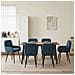 Sedie da pranzo 6 pcs Velluto (V) Blu 59 x 59,5 x 90 cm - Foto miniatura 2