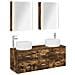 Set di mobili per il bagno 5 pcs Rovere Fumo - Foto miniatura 1