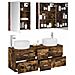Set di mobili per il bagno 5 pcs Rovere Fumo - Foto miniatura 3