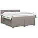 Letto box spring con materasso Tortora 140 x 200 cm Tessuto - Foto miniatura 2