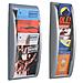 espositore da parete a 4 tasche a4 grigio quick fit system - Foto miniatura 1