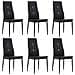 Sedie Sala Da Pranzo 6pz In Pelle Artificiale 43x43,5x96cm Nero - Foto miniatura 1