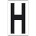Adesivo Lettera H Abitazioni Uffici Luoghi Pubblici 10cmx5,6cm - Foto miniatura 2