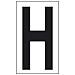 Adesivo Lettera H Abitazioni Uffici Luoghi Pubblici 10cmx5,6cm - Foto miniatura 1