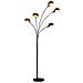 Lampada Da Terra 200 Cm 5 Bulbi E14 Nero E Oro - Foto miniatura 1
