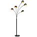 Lampada Da Terra 200 Cm 5 Bulbi E14 Nero E Oro - Foto miniatura 2