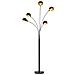 Lampada Da Terra 200 Cm 5 Bulbi E14 Nero E Oro - Foto miniatura 3
