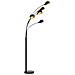 Lampada Da Terra 200 Cm 5 Bulbi E14 Nero E Oro - Foto miniatura 4