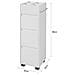 Mobiletto Bagno Salvaspazio Con Ruote Cassettiera Bagno 3 Cassetti E 4 Scomparti Da Organizzare L30*p30*a90 Cm Bianco Bzr29-w - Foto miniatura 2