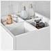 Mobiletto Bagno Salvaspazio Con Ruote Cassettiera Bagno 3 Cassetti E 4 Scomparti Da Organizzare L30*p30*a90 Cm Bianco Bzr29-w - Foto miniatura 3