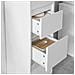 Mobiletto Bagno Salvaspazio Con Ruote Cassettiera Bagno 3 Cassetti E 4 Scomparti Da Organizzare L30*p30*a90 Cm Bianco Bzr29-w - Foto miniatura 4