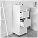 Mobiletto Bagno Salvaspazio Con Ruote Cassettiera Bagno 3 Cassetti E 4 Scomparti Da Organizzare L30*p30*a90 Cm Bianco Bzr29-w - Foto miniatura 6