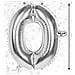 Palloncino Mylar Numero '4' (86cm), Argento, Colore Silver, 86 Cm, 22034 - Foto miniatura 3