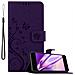 Custodia Compatibile Con Apple Iphone 7 / 7s / 8 / Se 2020 In Lilla Scuro Fiore - Coperchio Protettivo In Design Floreale Con Chiusura Magnetica, Funzione Stand E Slot Per Carte - Foto miniatura 1