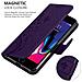 Custodia Compatibile Con Apple Iphone 7 / 7s / 8 / Se 2020 In Lilla Scuro Fiore - Coperchio Protettivo In Design Floreale Con Chiusura Magnetica, Funzione Stand E Slot Per Carte - Foto miniatura 5