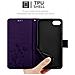 Custodia Compatibile Con Apple Iphone 7 / 7s / 8 / Se 2020 In Lilla Scuro Fiore - Coperchio Protettivo In Design Floreale Con Chiusura Magnetica, Funzione Stand E Slot Per Carte - Foto miniatura 6