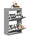 Serie Bianche Di Scarpiere Moderne Grigio 54x24x83cm 2 Ante 0 Cuscino Fsr78-hg - Foto miniatura 1
