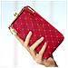 Pochette Tracolla Per Smartphone Trapuntata Effetto Rombi Borchie Fragola - Foto miniatura 2