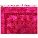 Telo Mare Spiaggia Grande Antisabbia Parasole Modello Batik Piuma Piuma Fucsia - Foto miniatura 1