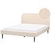 Letto Bouclé Flayat 160 X 200 Cm Beige Chiaro - Foto miniatura 2