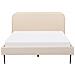 Letto Bouclé Flayat 160 X 200 Cm Beige Chiaro - Foto miniatura 4