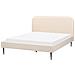 Letto Bouclé Flayat 160 X 200 Cm Beige Chiaro - Foto miniatura 8