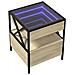 Tavolino Da Salotto Con Led Infinity Rovere Sonoma 40x40x51 Cm - Foto miniatura 3