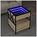 Tavolino Da Salotto Con Led Infinity Rovere Sonoma 40x40x51 Cm - Foto miniatura 1