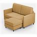 Divano Karay 2 Posti Medio (due Sedute Da 70cm) + Pouf Misure Esterne L. 158 P. 145 Colore Ocra - Foto miniatura 1