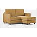 Divano Karay 2 Posti Medio (due Sedute Da 70cm) + Pouf Misure Esterne L. 158 P. 145 Colore Ocra - Foto miniatura 4