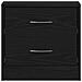 Comodino Rovere Nero 40x30x40 cm in Legno Multistrato - Foto miniatura 2
