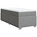 Giroletto A Molle Con Materasso Grigio Chiaro 90x190 Cm Tessuto - Foto miniatura 2