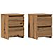Comodini 2pz Rovere Artigianale 30x30x40cm In Legno Multistrato - Foto miniatura 1