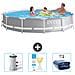 Piscina Fuori Terra - In Giro - 366x366x76 Cm - Grigio - Include Accessori Coordinati Cb74 - Foto miniatura 1