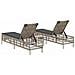 Lettini Prendisole 2pz con Tavolino Grigio Chiaro in Polyrattan - Foto miniatura 6