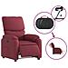 Poltrona Elettrica Reclinabile Rosso Vino in Tessuto - Foto miniatura 6