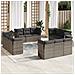 Set Divani da Giardino 12 pz con Cuscini Grigio in Polyrattan - Foto miniatura 2