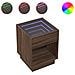 Tavolino da Salotto con LED Infinity Rovere Marrone 40x40x50 cm - Foto miniatura 1