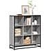 Libreria Grigio Sonoma 97,5x33x107,5 cm Multistrato e Metallo - Foto miniatura 2