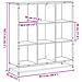 Libreria Grigio Sonoma 97,5x33x107,5 cm Multistrato e Metallo - Foto miniatura 9