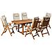 Set Da Pranzo Da Giardino 6 Posti Java Premium Legno D \'acacia Tortora - Foto miniatura 2