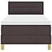 Letto a molle con materasso Marrone scuro 90 x 190 cm Tessuto - Foto miniatura 9