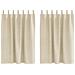 Tende con tende 2 pcs Crema 140 x 140 cm Velluto - Foto miniatura 1